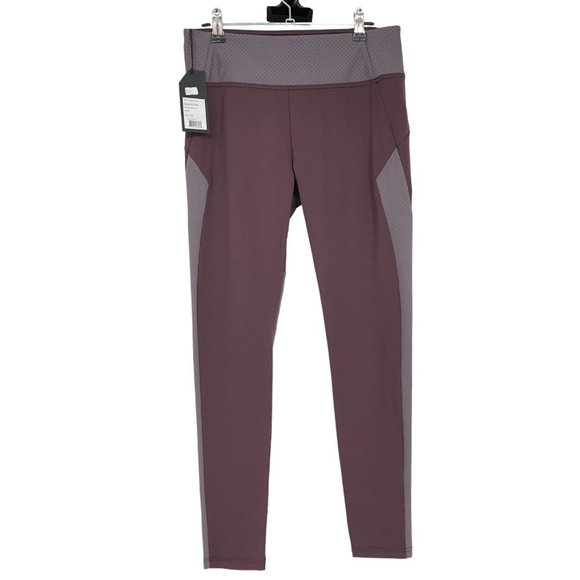 Ryu Mauve NWT Two Tone Tough Perforated Tight Leggings Matoon size M - Picture 2 of 12